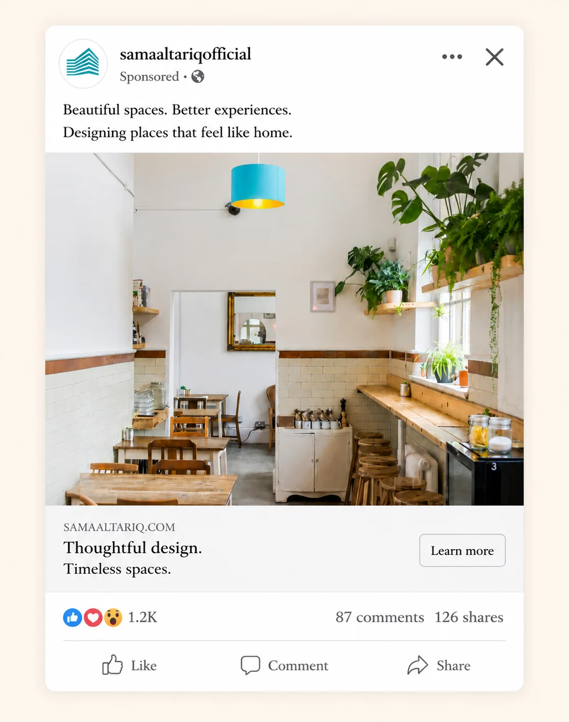 Sama Al Tariq Facebook campaign creative