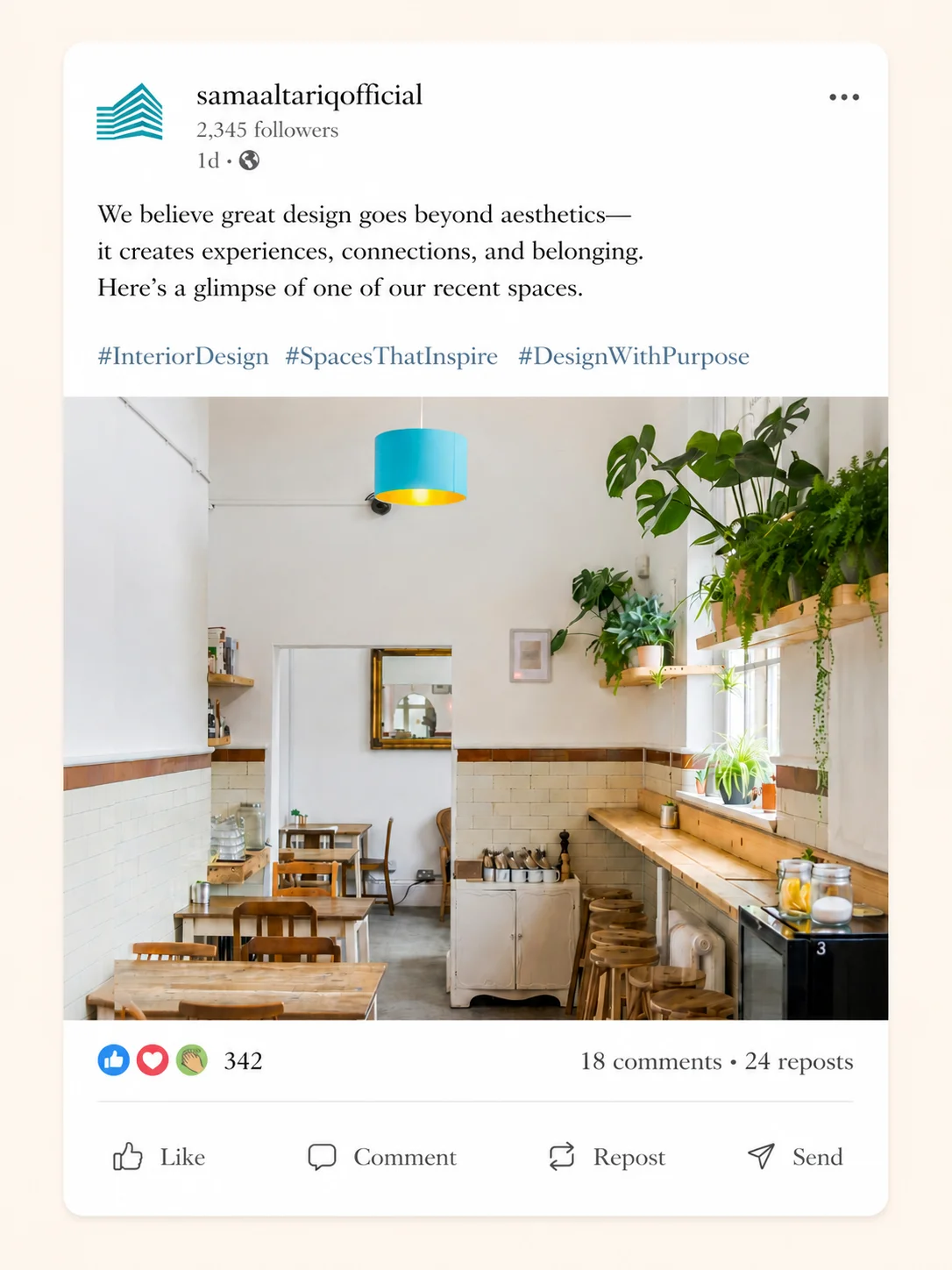 Sama Al Tariq LinkedIn campaign post